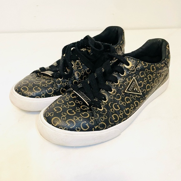 GUESS Black and GOLD Sneakers - Picture 5 of 15